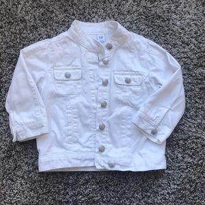 Gap white denim jacket